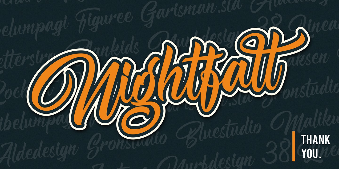 Ejemplo de fuente Nightfall Script #2